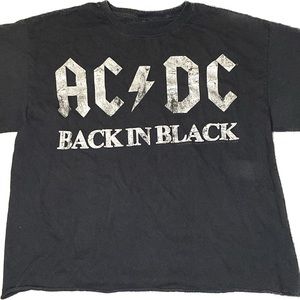 Oversized distressed AC/DC graphic t-shirt